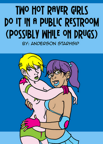 Two Hot Girls Do It In A Public Restroom (Possibly While On Drugs)